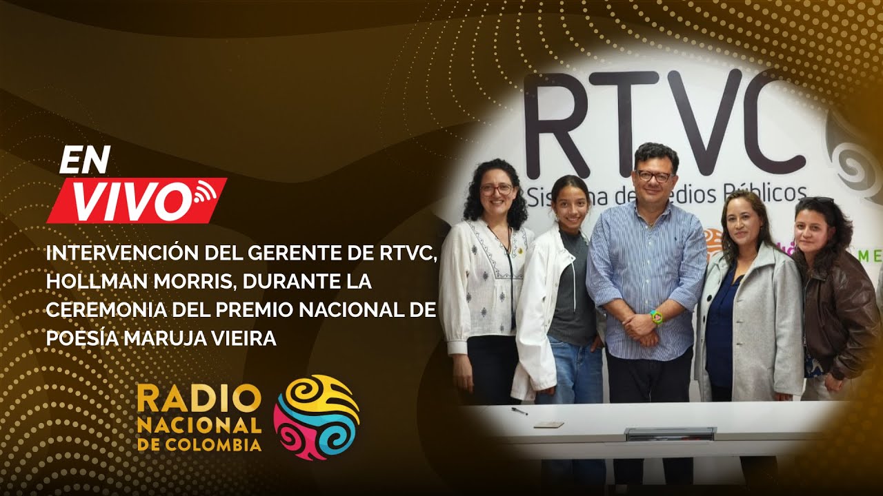 RTVC Manager Hollman Morris during the Maruja Vieira National Poetry Prize Ceremony