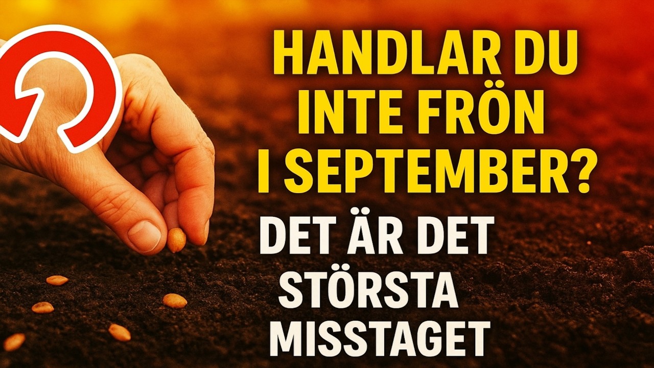Handlar du inte fr&ouml;n i september? 😱 Det &auml;r det st&ouml;rsta misstaget som g&ouml;r att du g&aring;r miste om en ti