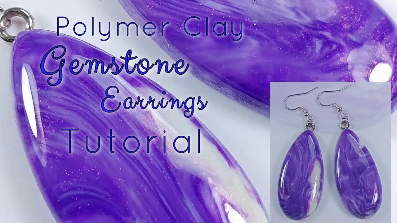 Polymer Clay Charoite Gemstone Jewelry Tutorial / LoviCraft