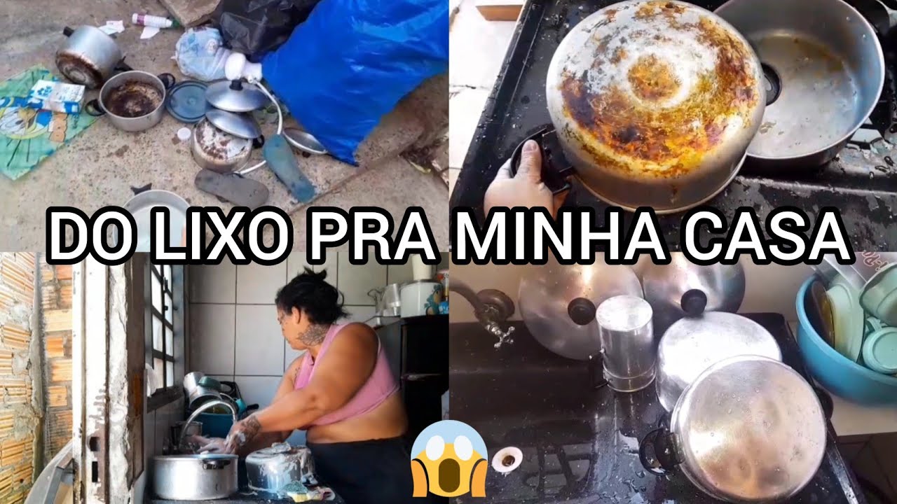 MOSTREI TODAS AS PANELAS QUE ACHEI NA RECICLAGEM// LIMPEI E FICOU COMO NOVAS 