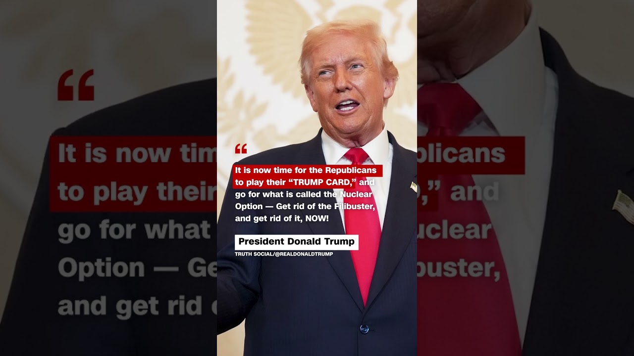 Trump urges Republicans to abolish Senate filibuster