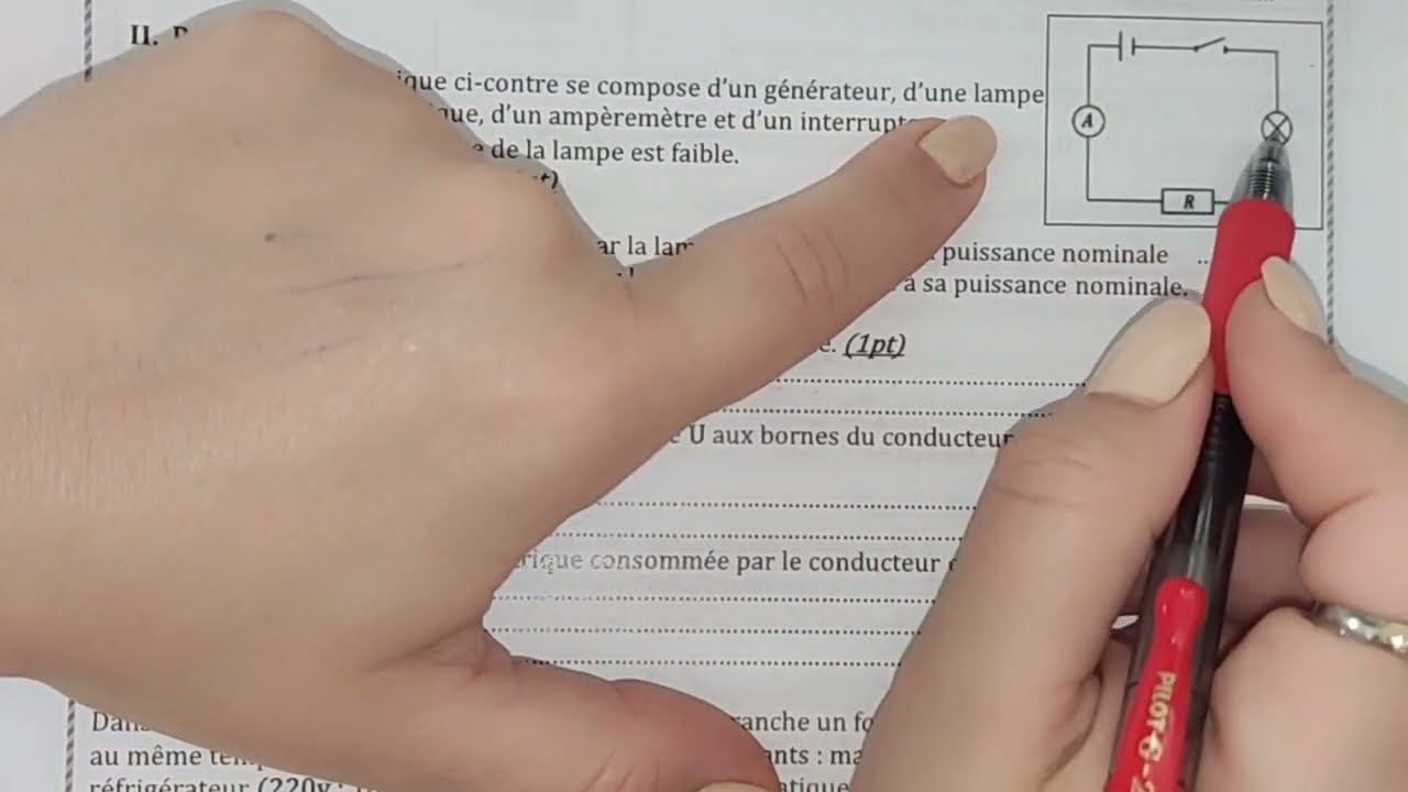 Contrôle N°3 S2 PHYSIQUE 3AC L'électricité