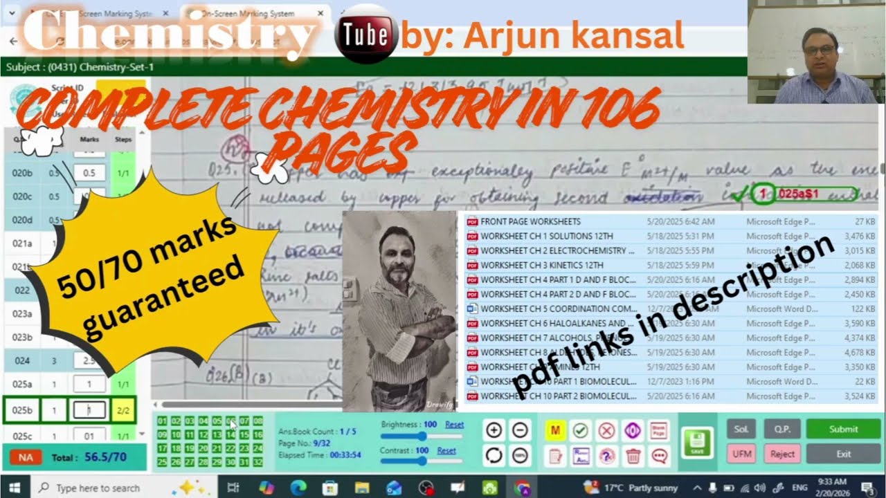 12 рабочих листов по химии