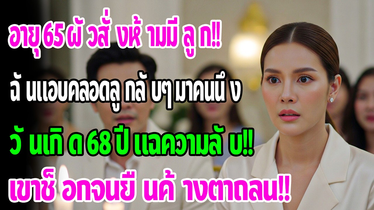 ฉัน65ตกลงกับสามีว่าจะไม่มีลูก แต่ฉันแอบคลอดลูกคนหนึ่ง พอถึงวันเกิด68ของเขา เขาช็อกยืนค้าง