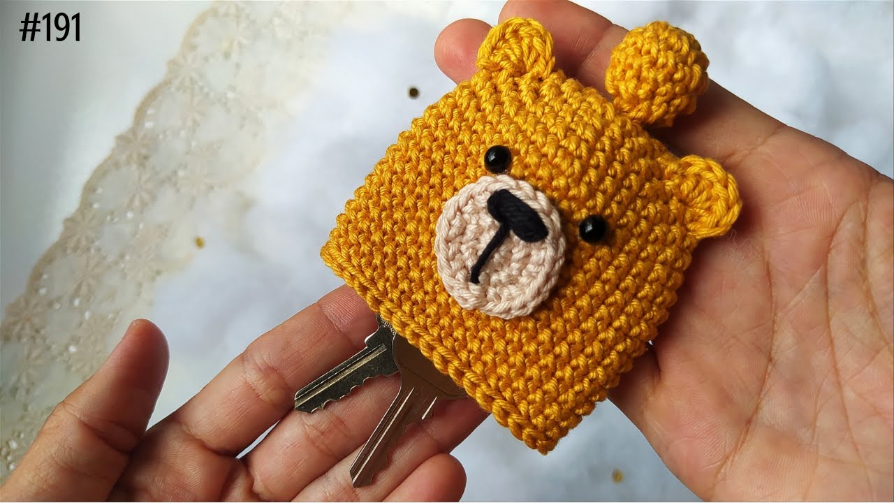 спрячь ключ в вязаном мишке крючком 🐻 (с субтитрами)