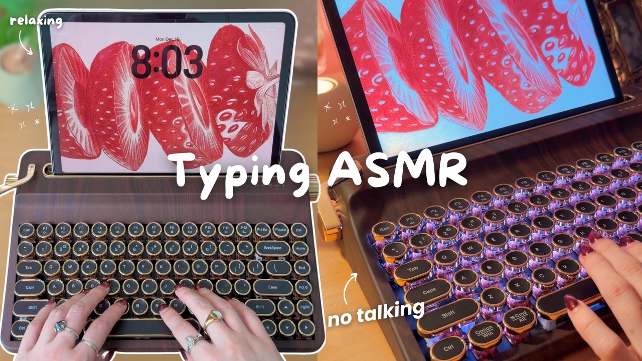 Relaxing retro keyboard typing ASMR 🎧🌙 (No Speaking) | YUNZII QL75 unboxing