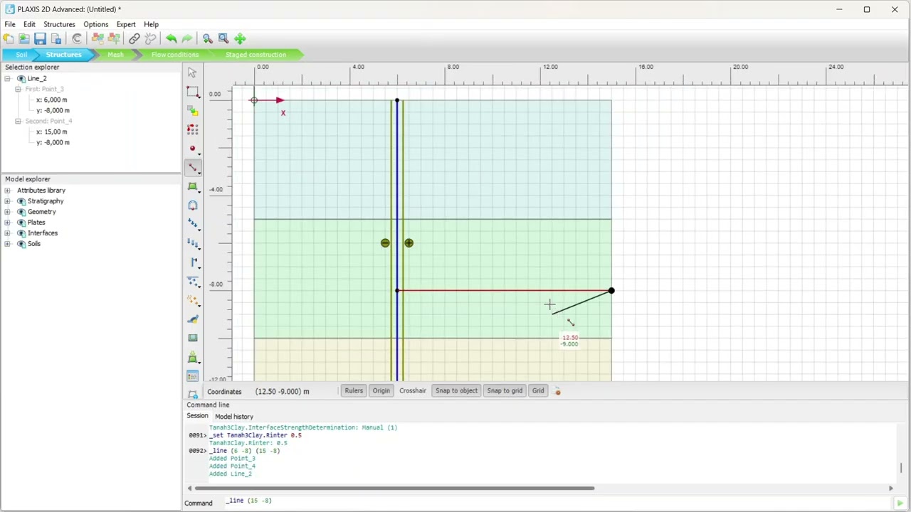 TUTORIAL PLAXIS 2D V24 - Perkuatan Galian Tanah Menggunakan Sheet Pile Baja