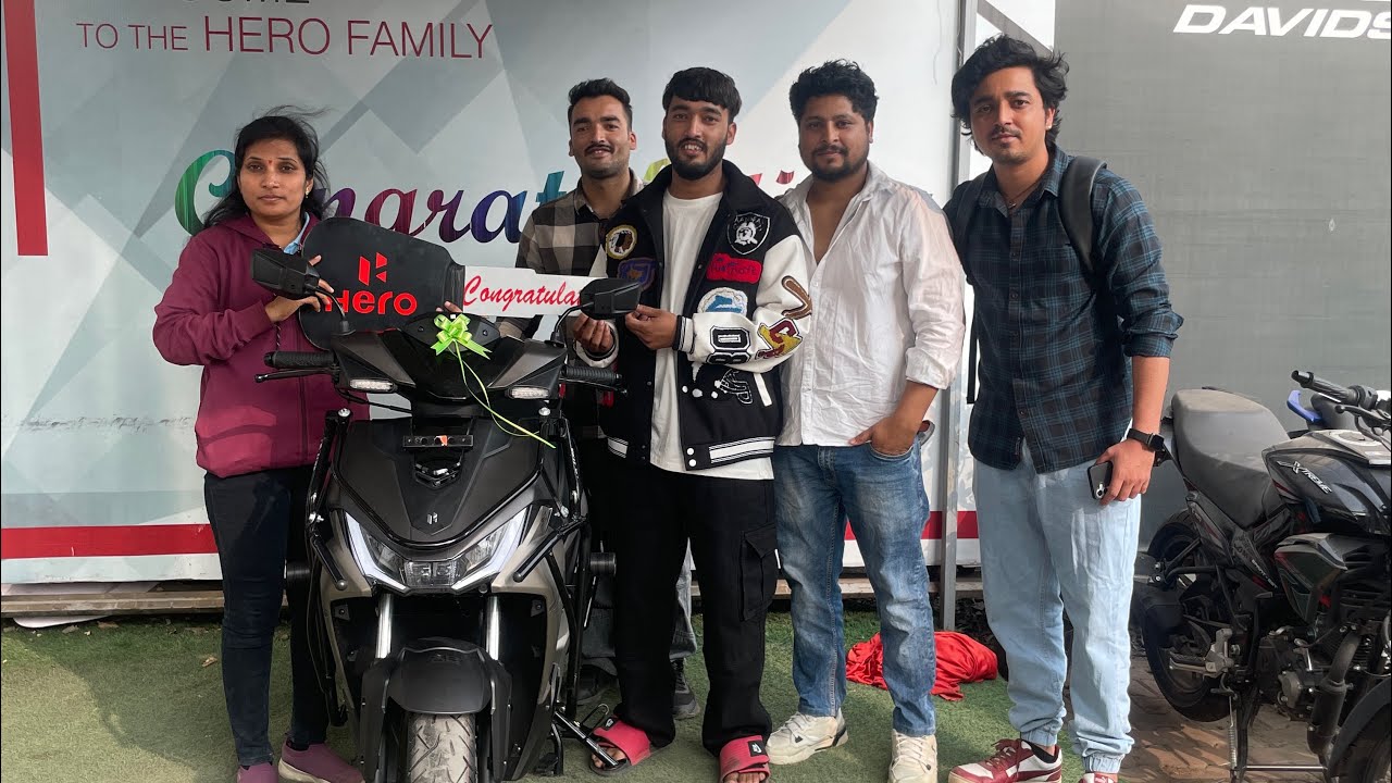 Naw hero ki zoom 125 delivery li Aj sab bhai logo ke sath ￼