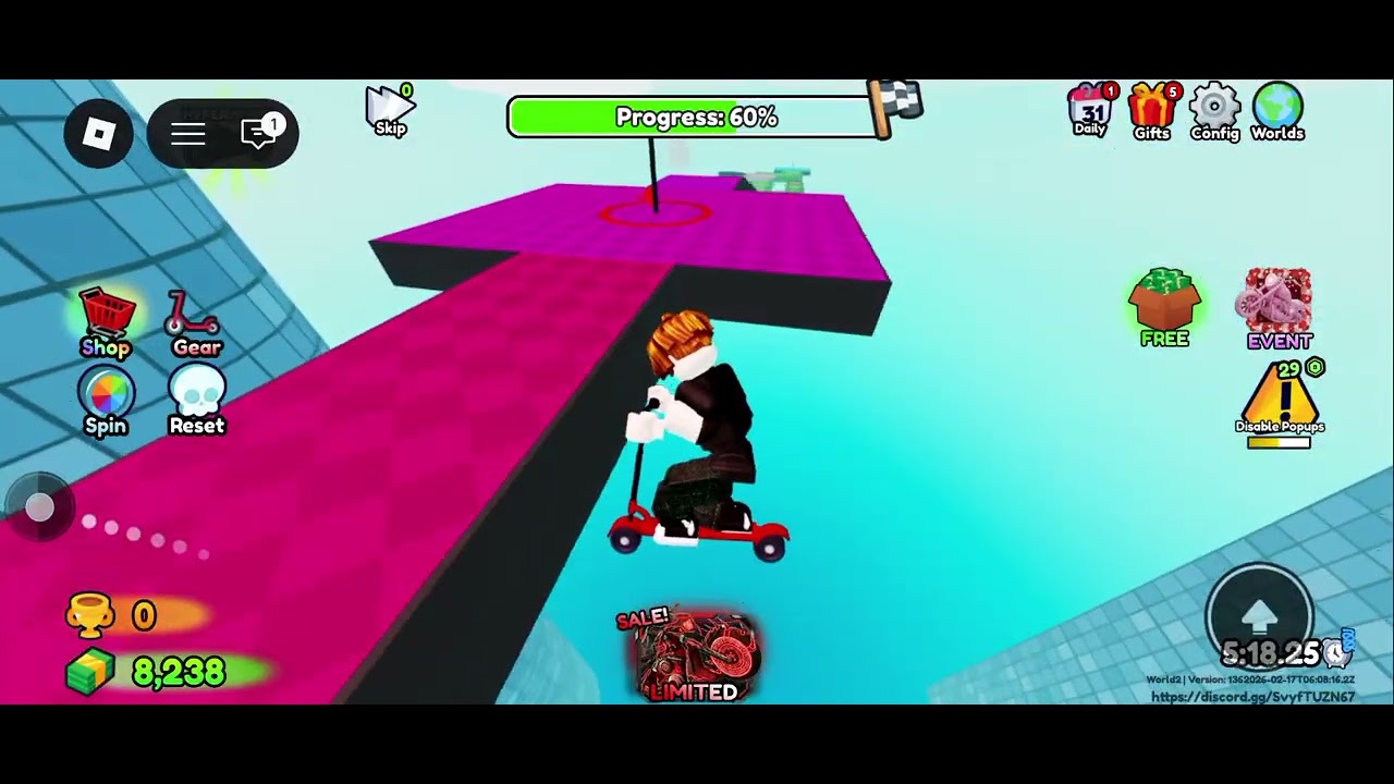 Obby but you're on a scooter/Aarush Gaming 