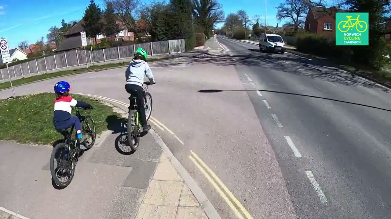 The Blue Pedalway south - Part 1  Wymondham to the Thickthorn interchange