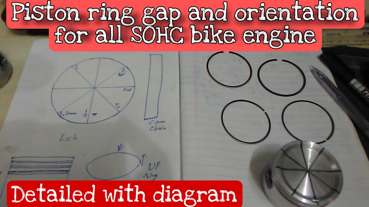 Piston ring installation and ring gap setting for Yamaha / Pulsar and all bikes and scooty in Hindi