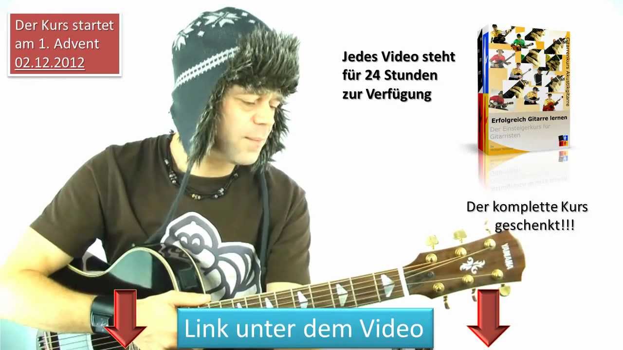 Kostenloser Anfängergitarrenkurs-mein Weihnachtsgeschenk