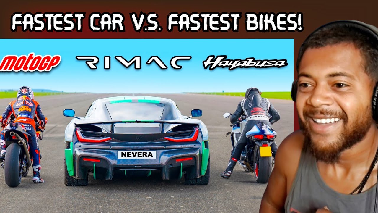 Rimac Nevera vs MotoGP vs Supercharged Hayabusa - Drag Race | Reaction