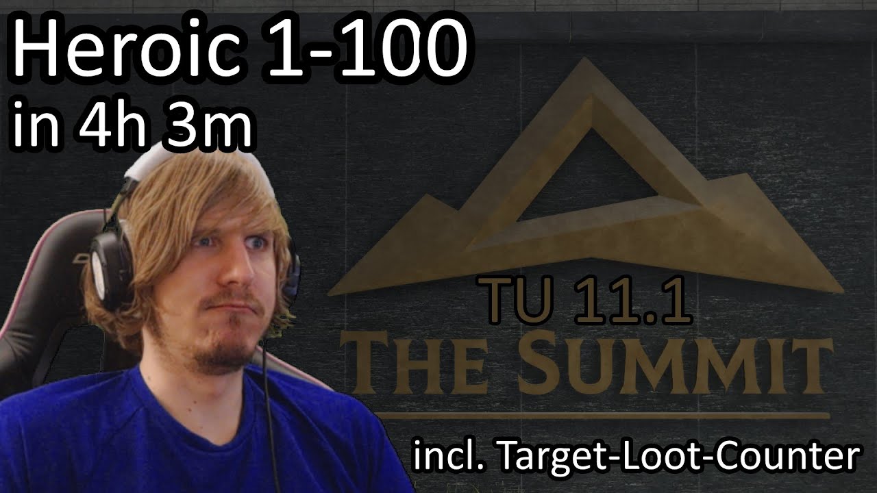 1-100 Heroic Summit in 4h 3m incl. Target-Loot-Counter!