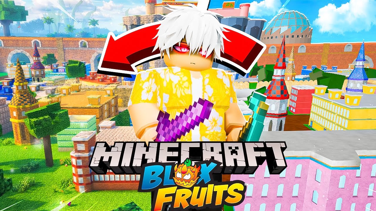 بنيت بلوكس فروت داخل ماين كرافت… وما توقعت اللي صار بالنهاية🔥😱!Blox Fruits Roblox