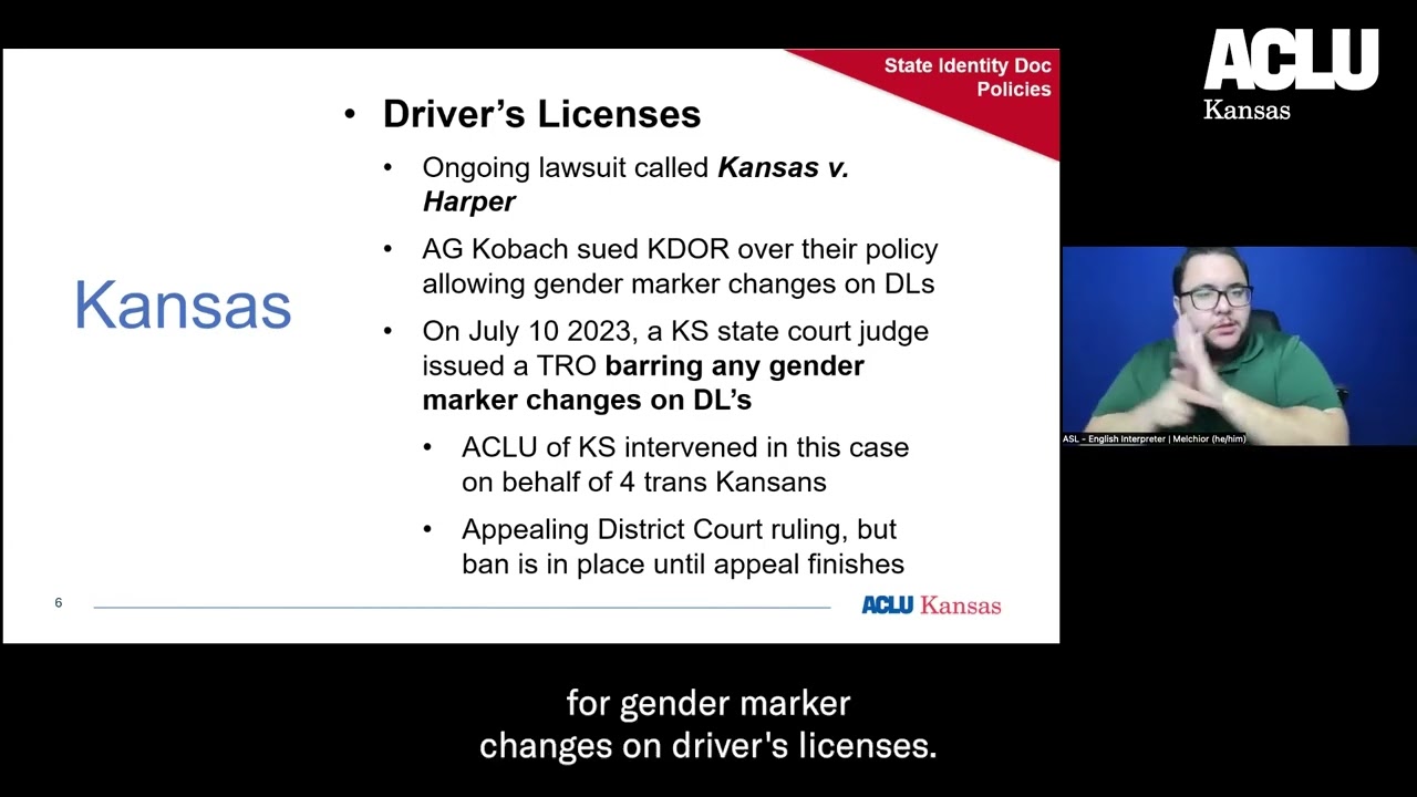 Recording: Kansas Name Change & Federal Gender Marker Change Virtual Clinic