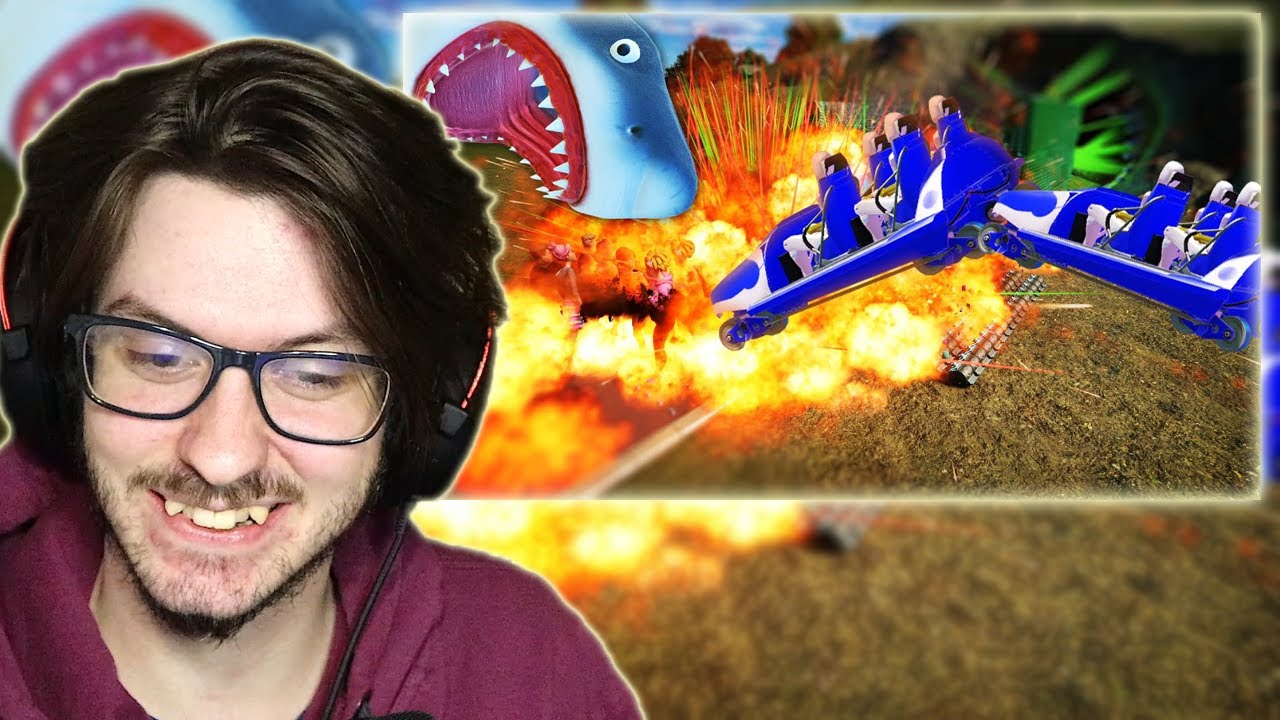 Daxellz Reacts to Lets Game It Out This Theme Park is 100% Pure Havoc - Planet Coaster