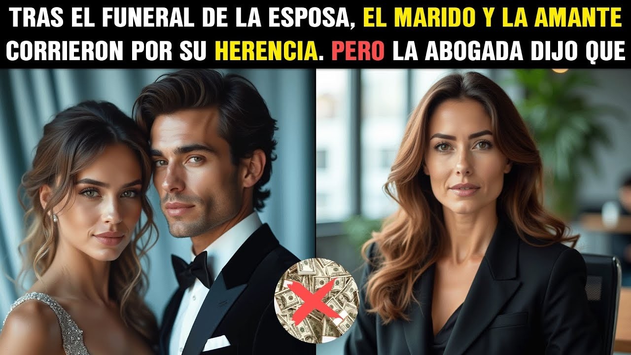 TRAS EL FUNERAL DE LA ESPOSA, EL MARIDO Y LA AMANTE CORRIERON POR SU HERENCIA  PERO LA ABOGADA