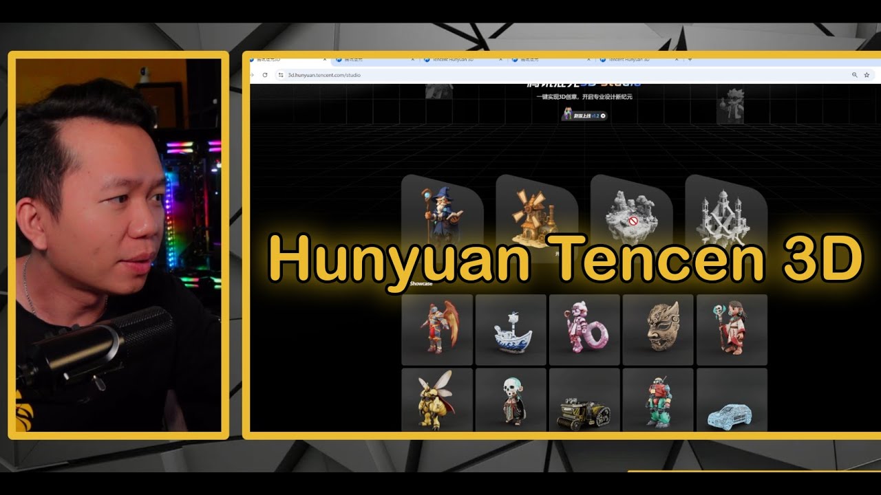 Tự Học 3D Online - Tìm hiểu về AI Hunyua Tencen 3D #ai3dmodel
