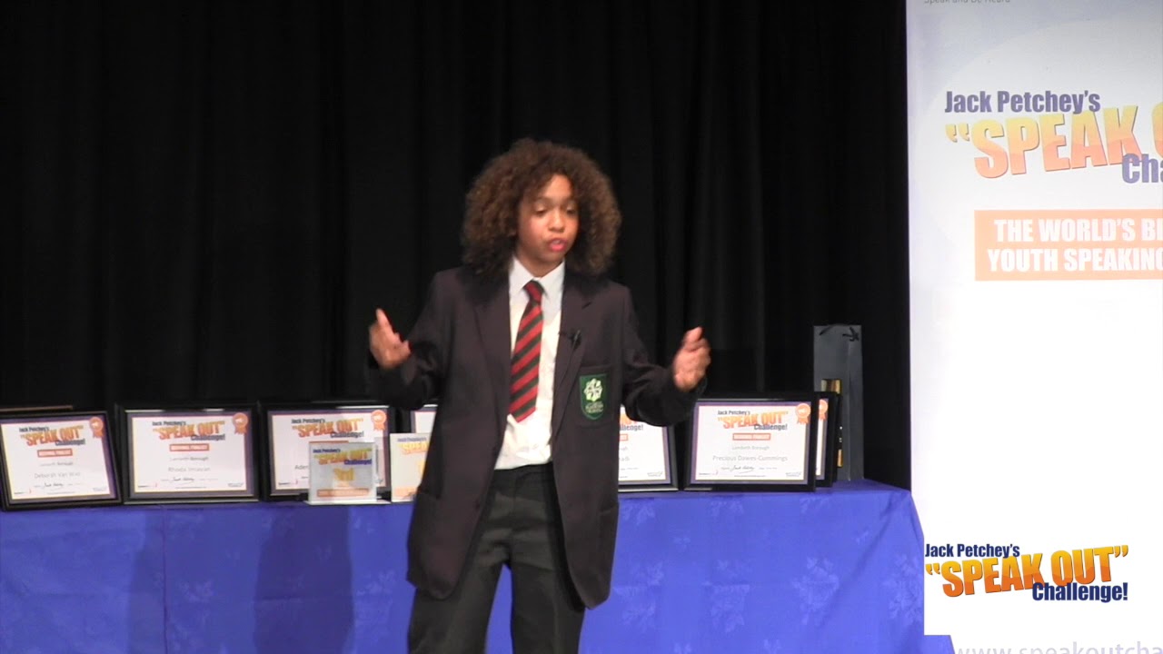 Jesse Cescatti-McFarlane, Winner, Jack Petchey’s “Speak Out” Challenge! Lambeth Regional Final 17-18