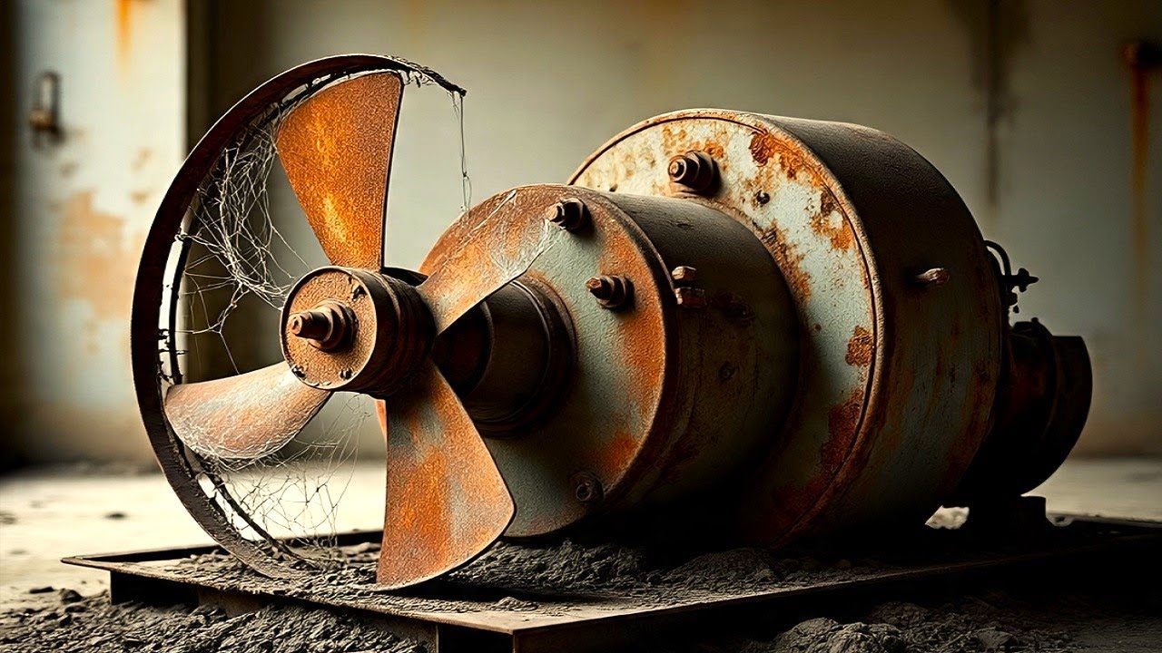 Restoration of old 220v industrial electric fans // Restore and reuse old rusty industrial fans
