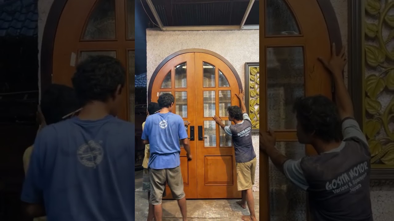 Pintu Jati Lengkung Custom | Desain Elegan Handmade Jepara | Lefina House #Shorts #FurnitureJepara