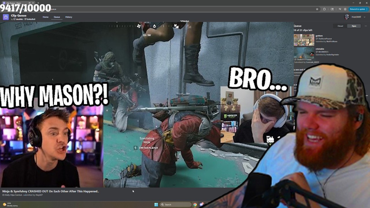 Hutch Reacts to Ninja Crashing Out at Symfuhny, Shroud's Take on Marathon & More Clips