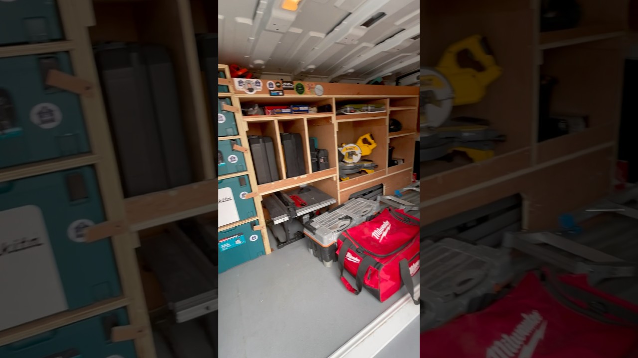 My first van racking, full video on the channel 😁 #construction #organization #satisfying #diy