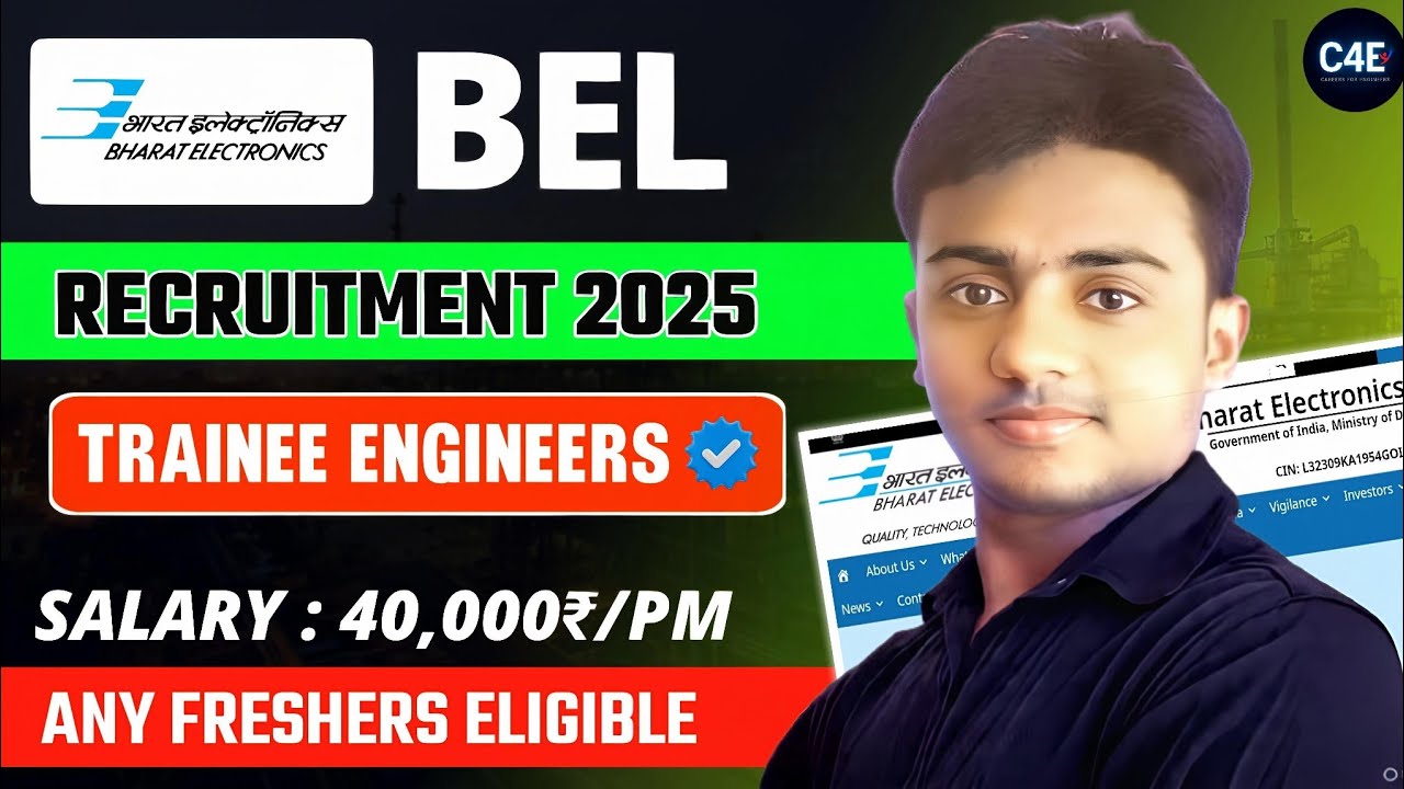 BEL Recruitment 2026। Trainee Engineers। Salary : 40,000₹/PM। BEL Vacancy 2026। Jobs 2026