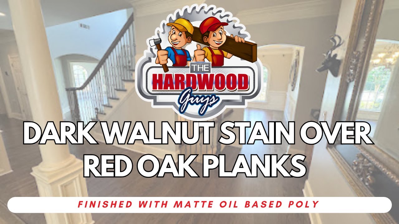 Dark Walnut Stain Over Red Oak. What Does it Look Like? With Oil Based Finish by The Hardwood Guys!