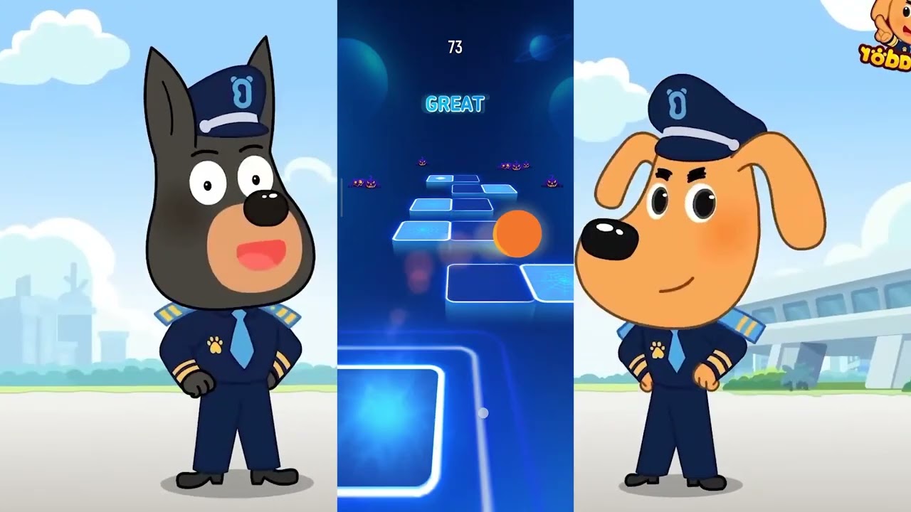 Sheriff Labrador - Tiles Hop EDM Rush - COFFIN DANCE COVER (Gameplay 5)