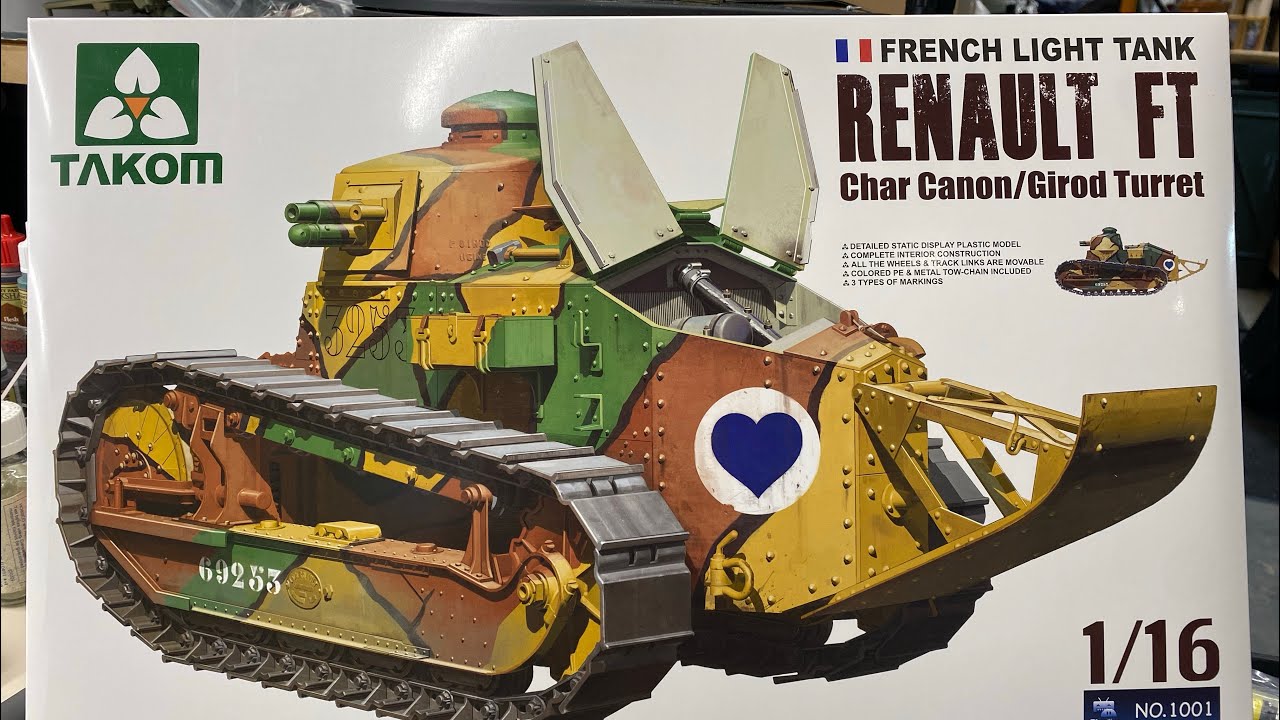 Takom 1/16 scale Renault FT-17 light tank (what’s inside the box? )￼