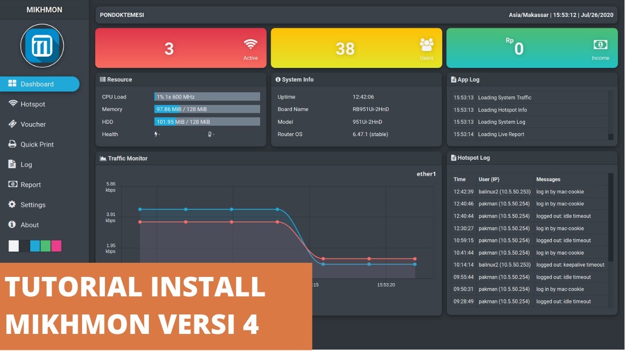tutorial install mikhmon versi 4 / mikhmon v4