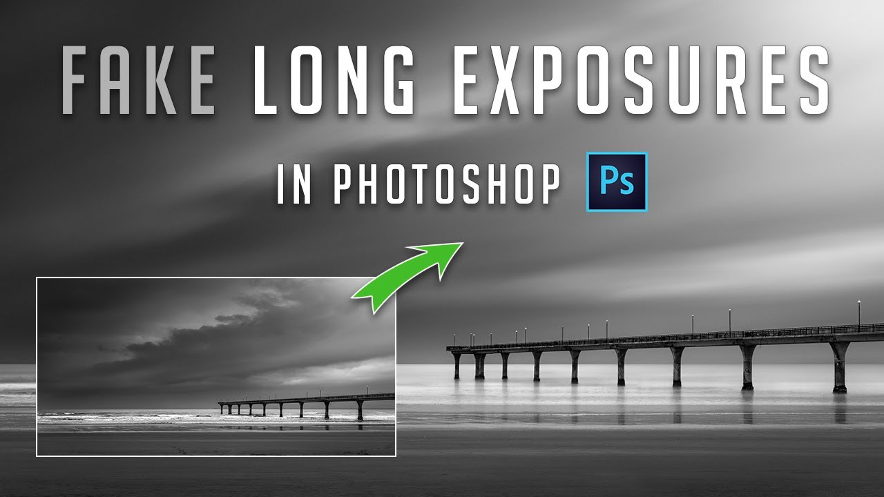 How to Fake Long Exposure In Photoshop - Photo Editing Demo of a Black and White Seascape