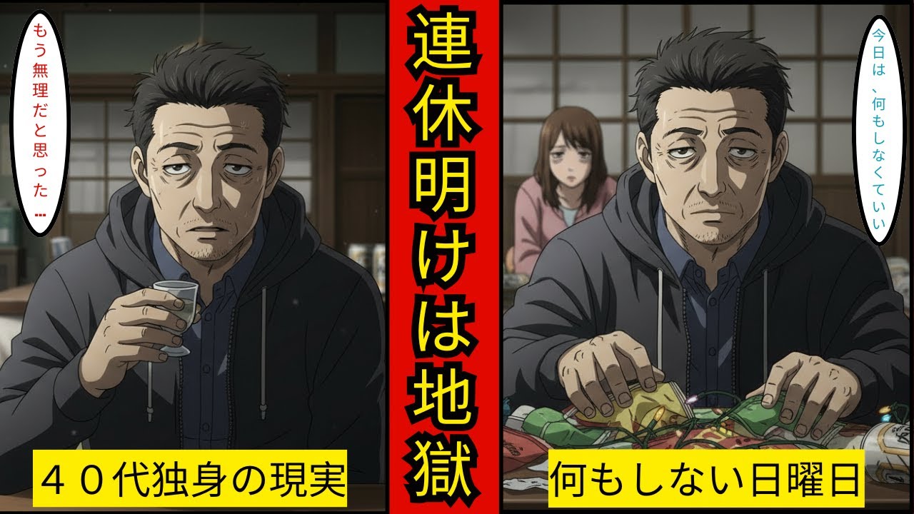 【漫画】４2代独身、連休明けの地獄を越えて迎えた日曜日｜何もしないことで回復した俺の１日