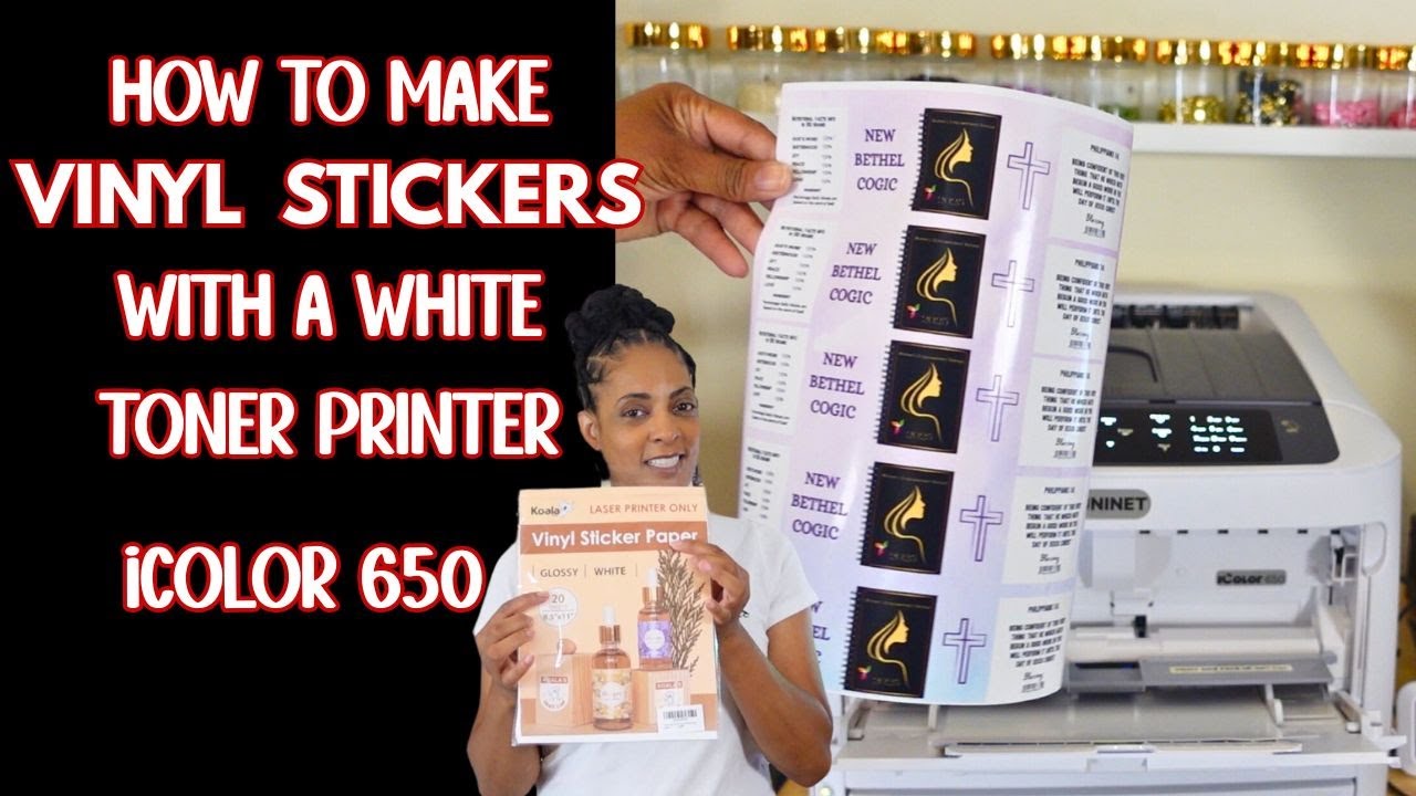 Printing Custom Water Bottle Labels With the ICOLOR 650 | The Best White Toner Printer for 2025!