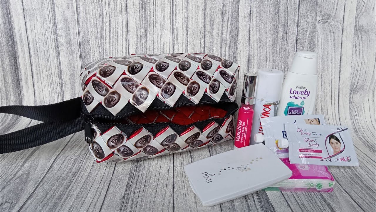 DOMPET MAKE UP TERBARU DARI BUNGKUS KOPI - Kerajinan tangan spesial tahun baru 2022