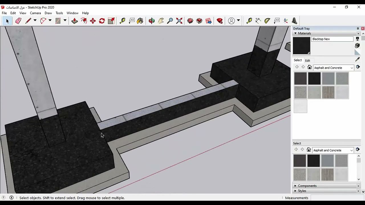 Part 02 طريقة لحصر عزل الاساسات (القواعد و السملات ورقاب الاعمدة)