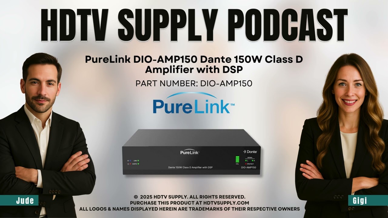 PureLink DIO-AMP150 Dante 150W Class D Amplifier with DSP