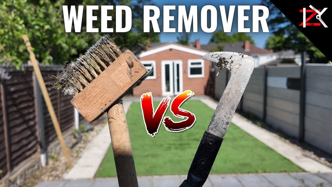 How To Remove Weed From Patio - Weed Brush VS Blade - Best Way To Remove Weed Before Re-Sanding