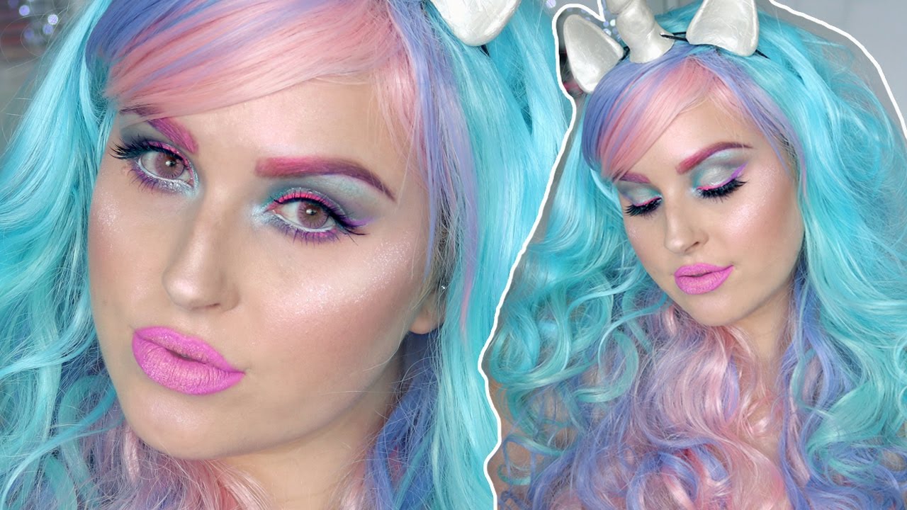 Pretty Halloween Makeup Tutorial ♡ Colorful Unicorn Inspired!