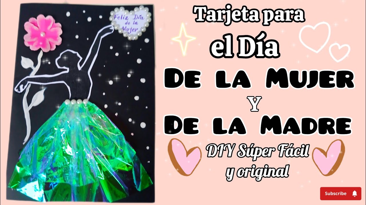 TARJETA para el Día de la Mujer |DIY Fácil y lindo♥️✨️🥰