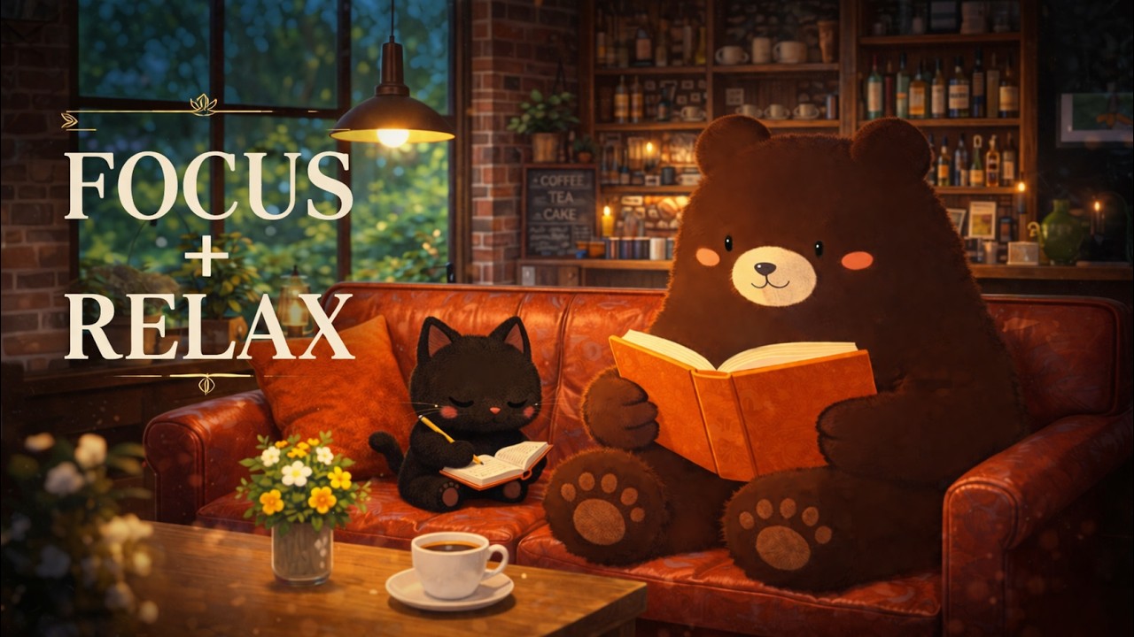 【ねこ＆くまの時間】Lo-fiチル｜Chill & Relax｜ストレス解消｜リラックス｜カフェタイム｜集中｜作業【作業用bgm】