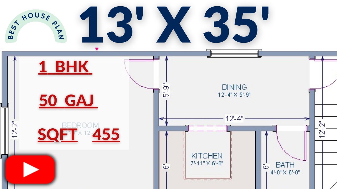 13X35,50Gaj,45Gaj to 55Gaj,House plan,Ghar ka Design,#houseplantoday,455sqft,15X30,3D,Full Dimension