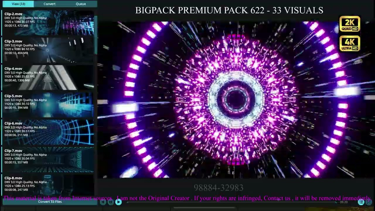 BigPack Premium Pack 622 -  33 Visuals