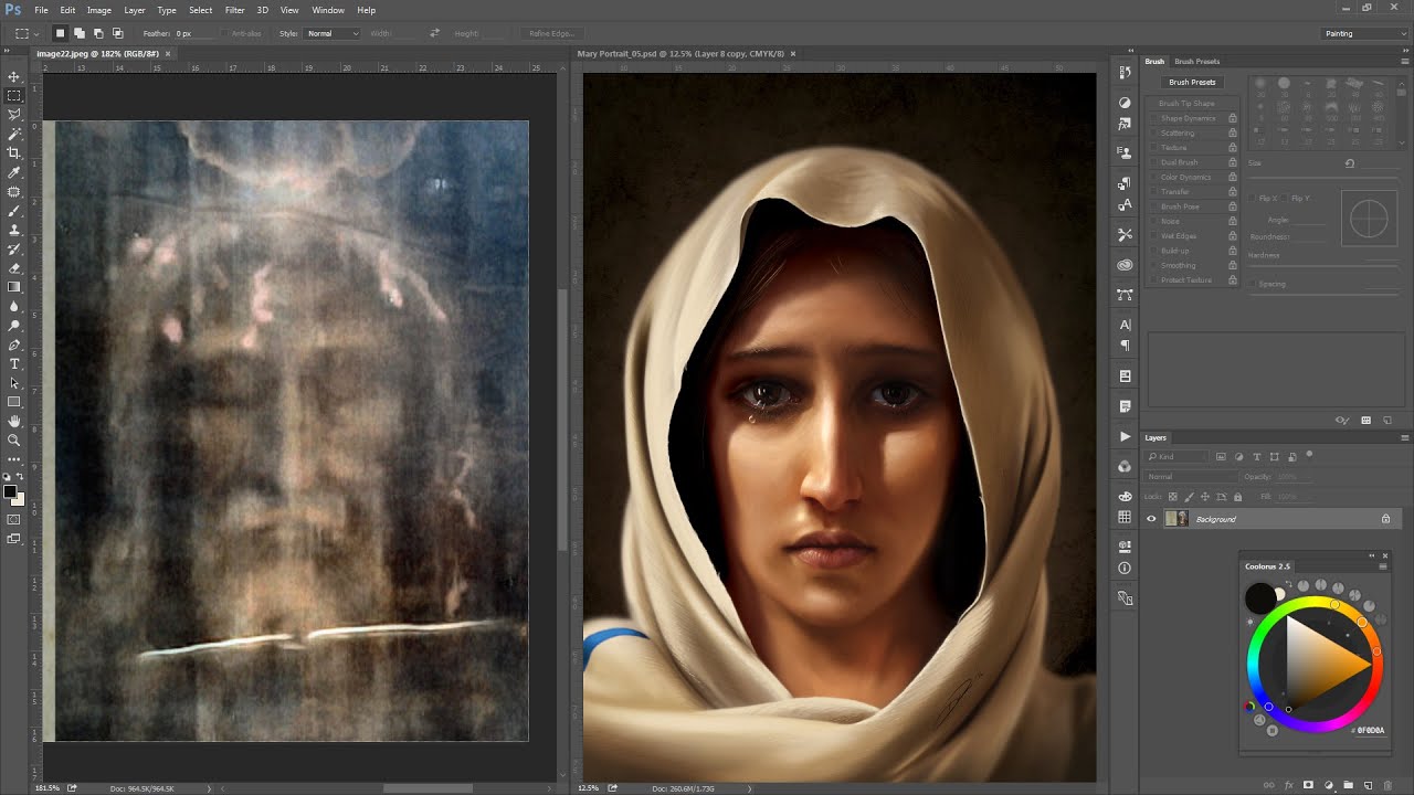 Mary, Mother of Jesus - Digital Painting (Time-Lapse)