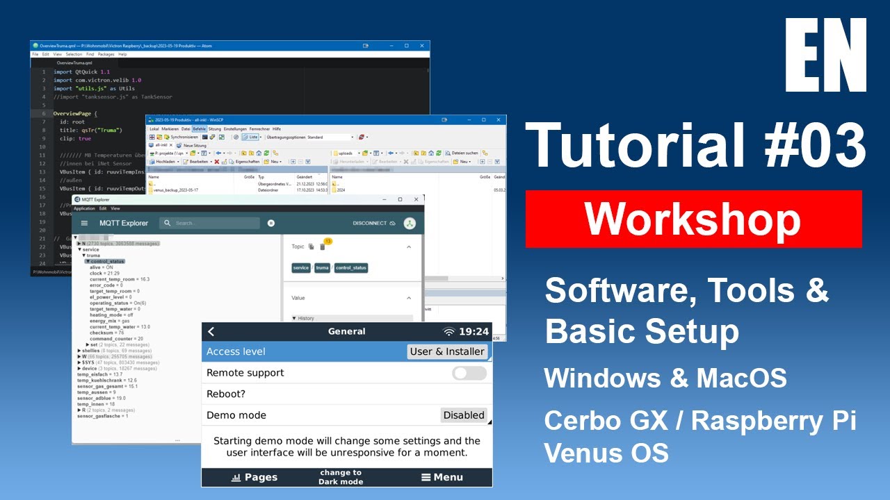 EN: Victron VenusOS Mods:  Software and basic setup for Windows & MacOS (english)