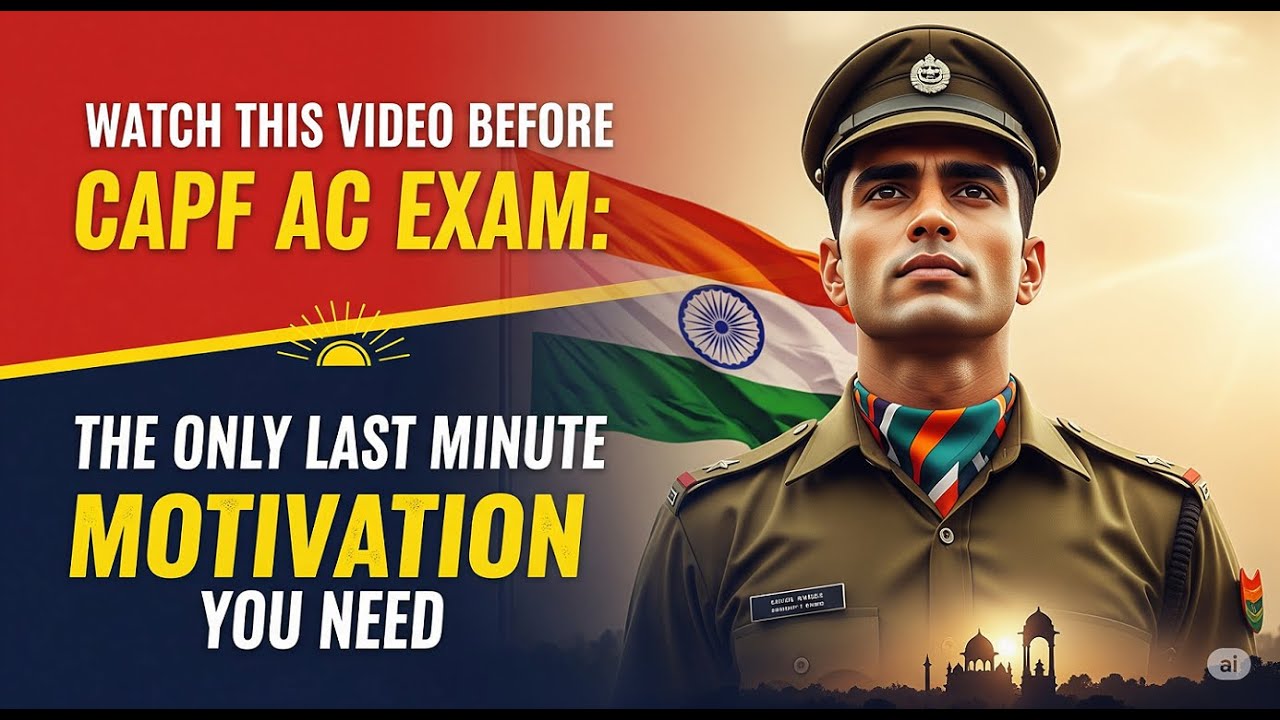 Last Minute Motivation for CAPF AC 2025