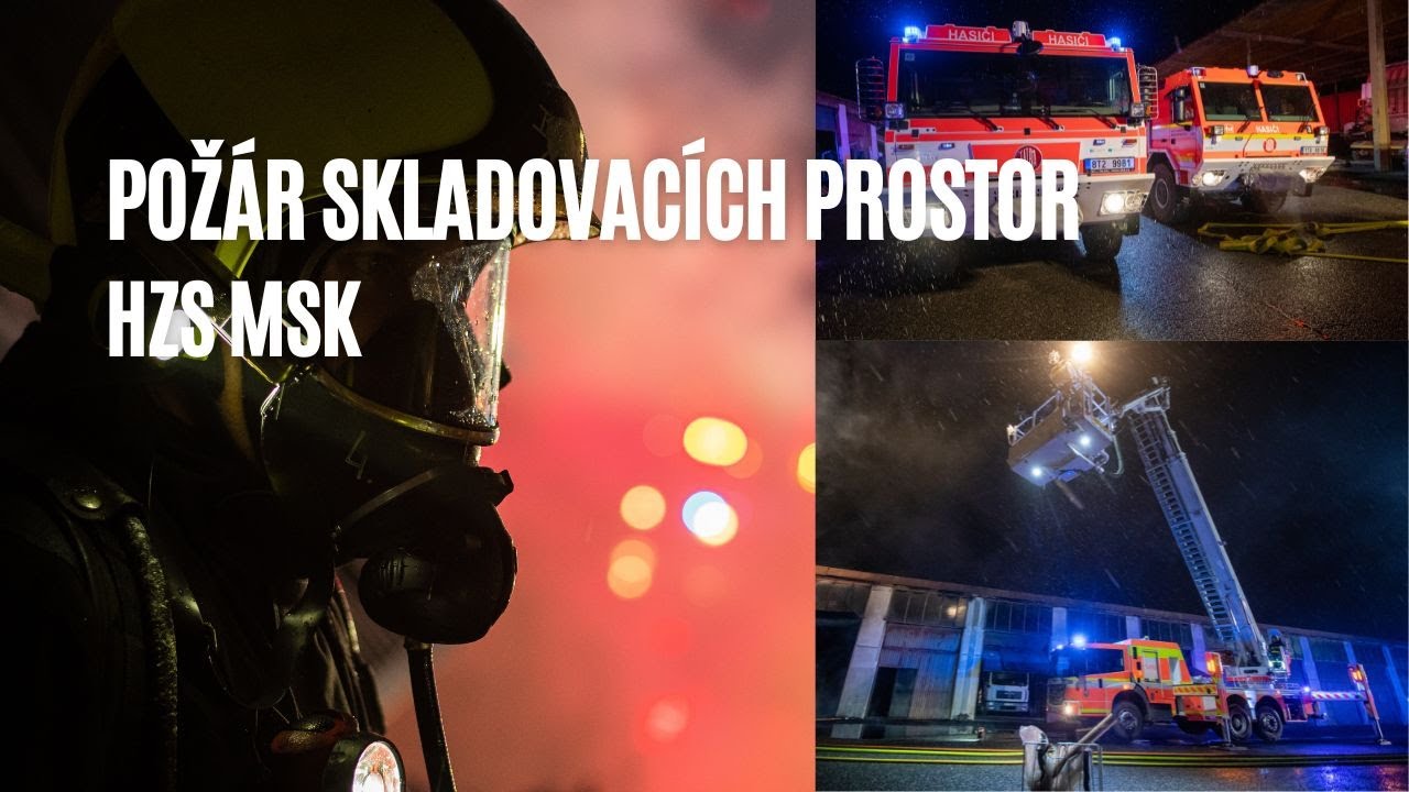 U požáru skladovacích prostor v Třinci-Oldřichovicích byl vyhlášen III. stupeň poplachu, 7.2.2024