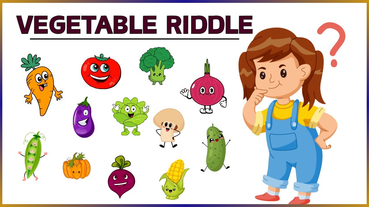 VEGETABLE RIDDLE WITH ANSWERS | VEGETABLES QUIZ FOR KIDS | EDUCATIONAL VIDEO FOR CHILDREN | WHO AM I